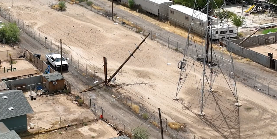 Power outages from monsoon storms leave workers scrambling to restore power