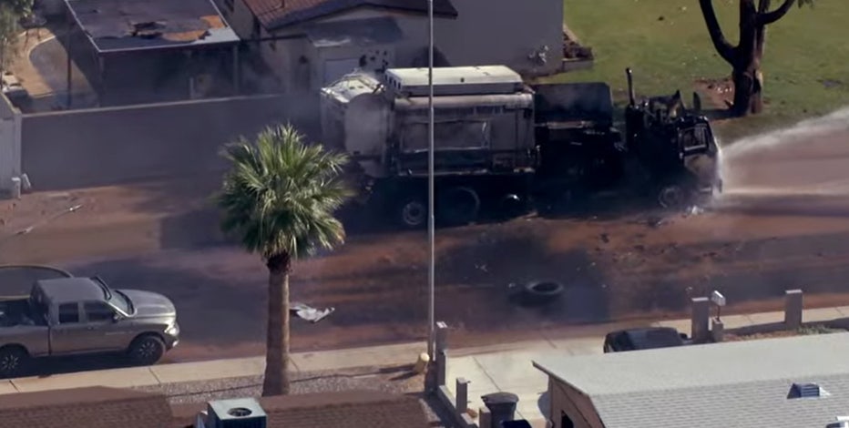 Garbage truck fire prompts evacuations in Mesa