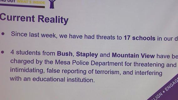 Charges to be filed against some students following threats at Mesa Public Schools