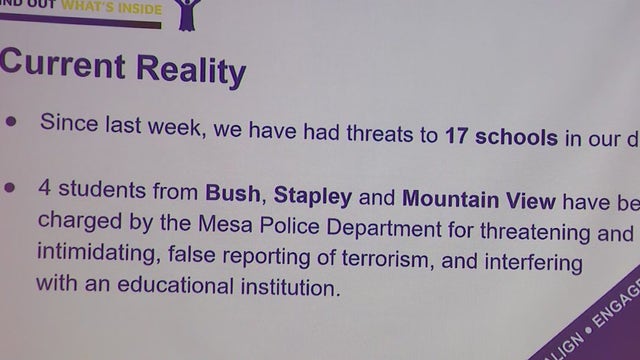 Charges to be filed against some students following threats at Mesa Public Schools