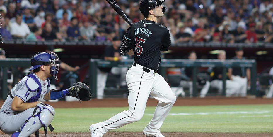 Grichuk hits 3-run homer, Diamondbacks jump on Dodgers early in 14-3 win