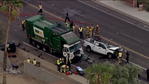 Man killed, three others hurt in Phoenix crash involving garbage truck