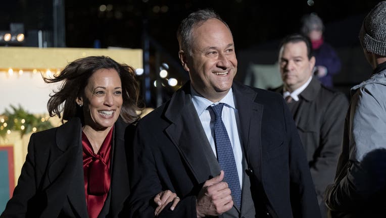 Second Gentleman Doug Emhoff with Vice President Kamala Harris (left). (U.S. Secret Service photo by Tia Dufour)