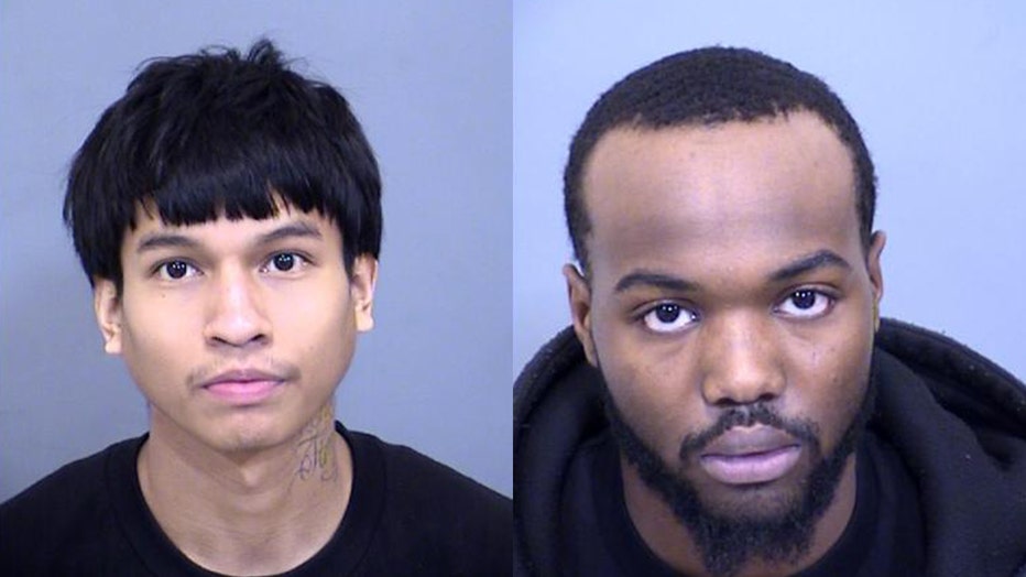 Gabriel Garcia (left) and Marvin Hooks (right). Both are suspects in a shooting incident at Arizona Mills mall in Tempe. The shooting happened in September 2024. A third suspect has not been identified due to their age.