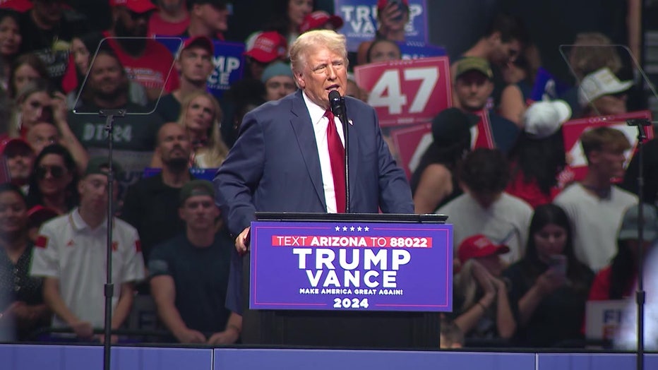 Former President Donald Trump, during one of his political rallies in Arizona (From File)