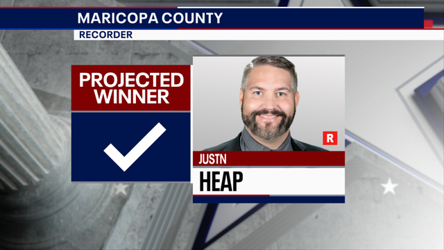 Arizona Republican lawmaker Justin Heap is elected recorder for the state’s most populous county