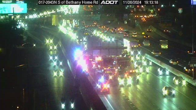 Phoenix Police cruiser involved in crash on I-17 near Camelback Road