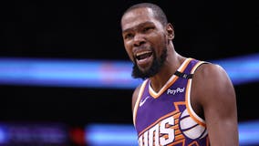 Kevin Durant: Suns star out at least one week with sprained ankle