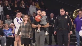 Phoenix Police officer Matthew Haney, partner of Zane Coolidge, honored at GCU basketball game