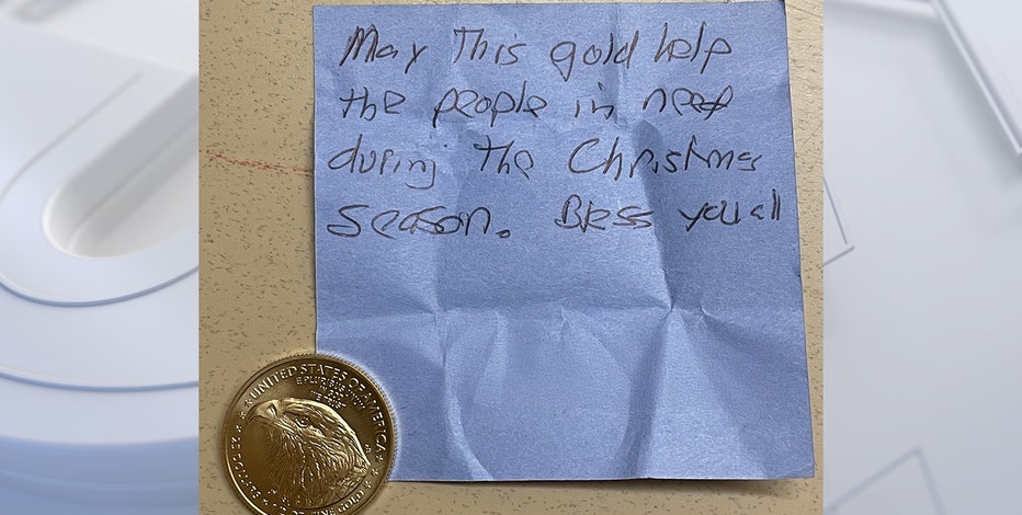 Gold coin donation found in Salvation Army kettle in Phoenix worth over $1,300