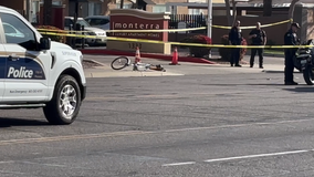 Crash involving police vehicle and bicycle leaves 1 man hospitalized