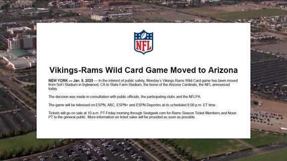 Vikings-Rams NFL playoff game will be played at State Farm Stadium