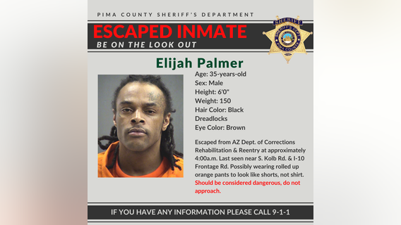 Prison break inmate found by authorities in Pima County