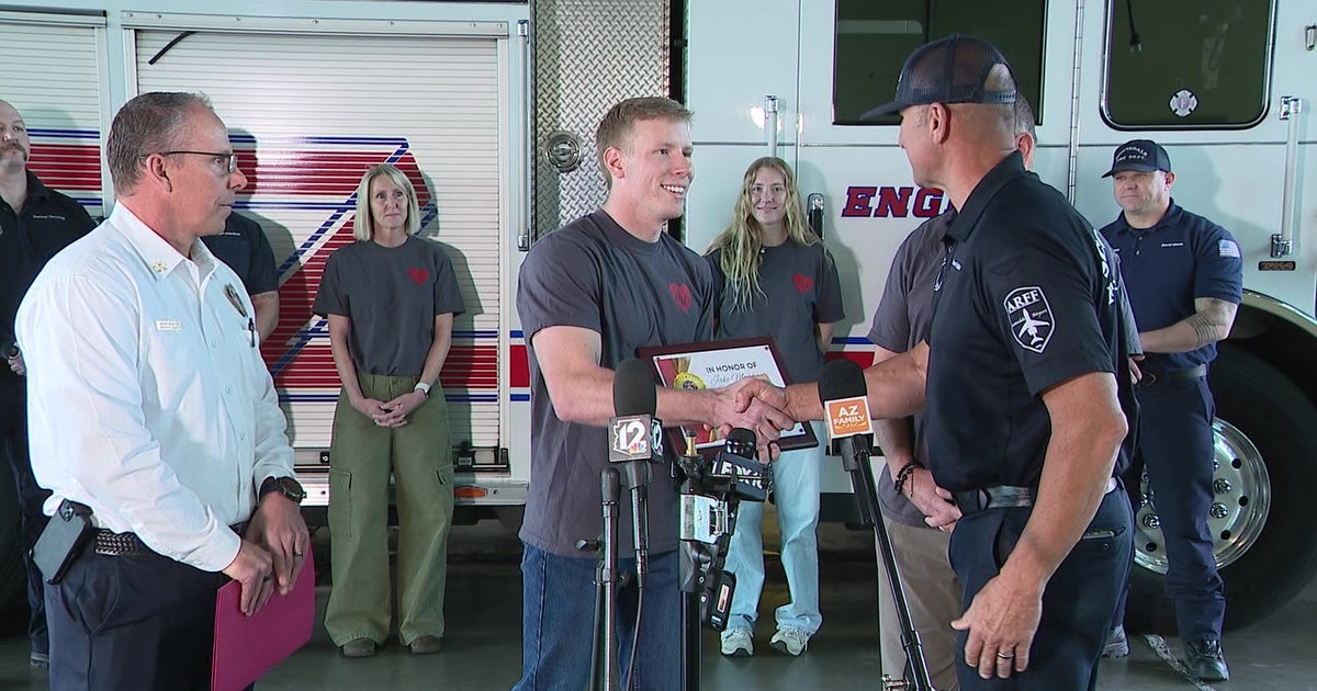 Scottsdale Fire honors man who saved his father's life with CPR | FOX ...