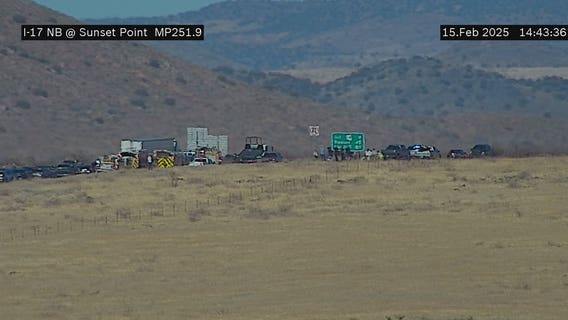 Interstate 17 northbound reopens after closure near Sunset Point for a crash