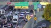 Rollover crash clogs Interstate 17