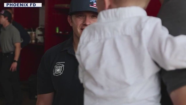 Phoenix family meets with first responders who saved baby's life