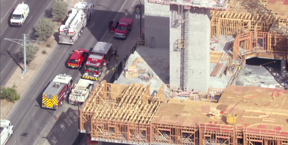 Tempe construction worker rescued after being struck by a wall