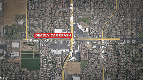 Woman killed in Gilbert crash on Baseline Road