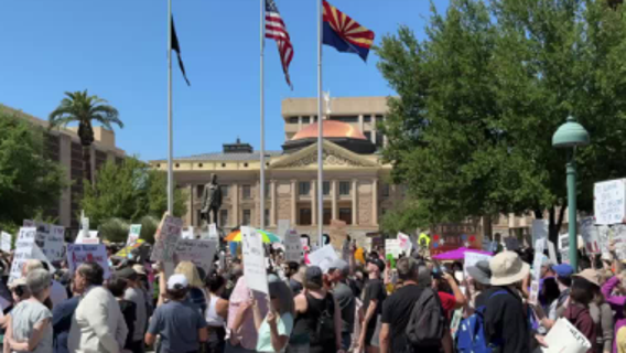 Protesters take to the streets to rally against President Trump, Elon Musk nationwide and in Phoenix