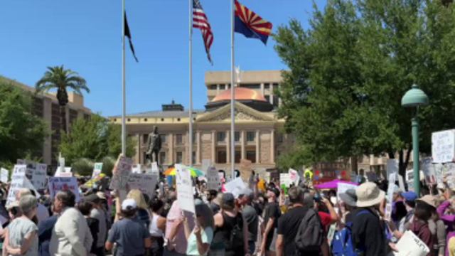 Protesters take to the streets to rally against President Trump, Elon Musk nationwide and in Phoenix