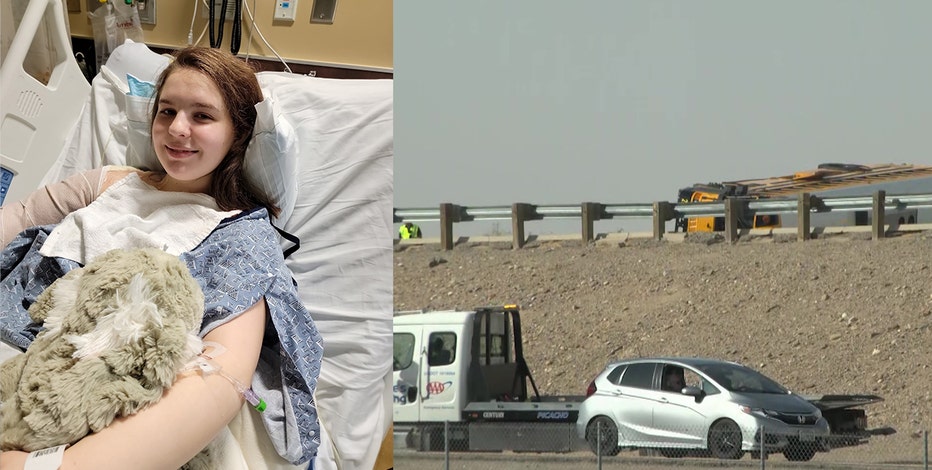 Teenager faces long road to recovery after SUV hits school bus, flipping it on its side