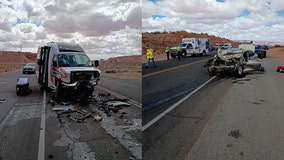 Driver killed in Page crash involving tour bus, PD says