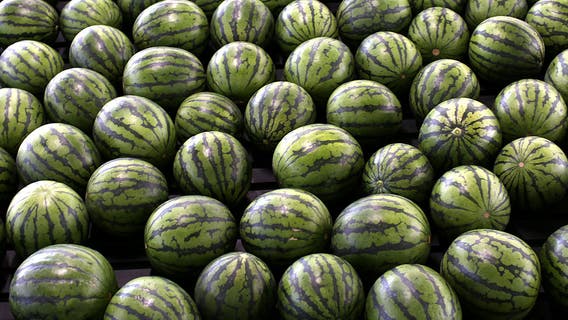 Semi-truck full of watermelons catches fire, causing road closure on Interstate 10