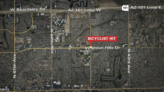 Bicyclist struck and killed while crossing 51st Avenue in Phoenix
