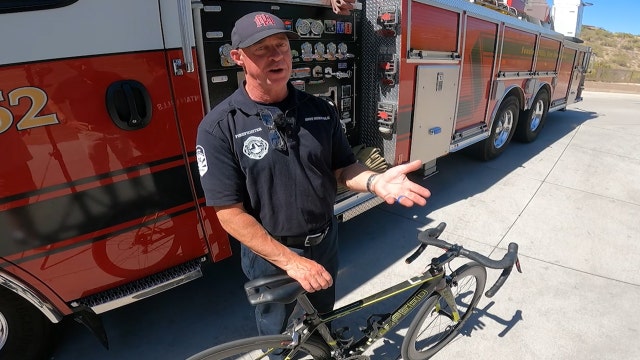 Firefighter Andy Huxtable says his 125-mile bicycle commute to work fits with his healthy lifestyle