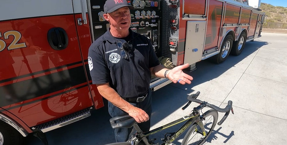 Firefighter Andy Huxtable says his 125-mile bicycle commute to work fits with his healthy lifestyle