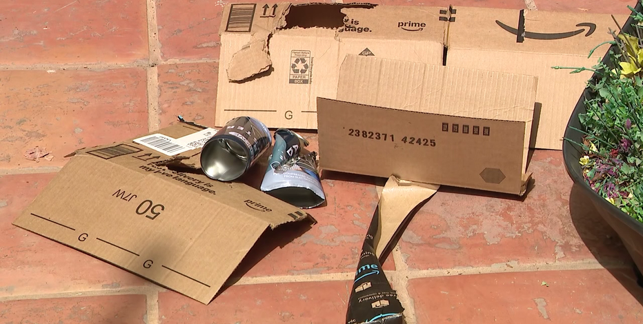 Aerosol cans inside Amazon box explode on Glendale home's front porch