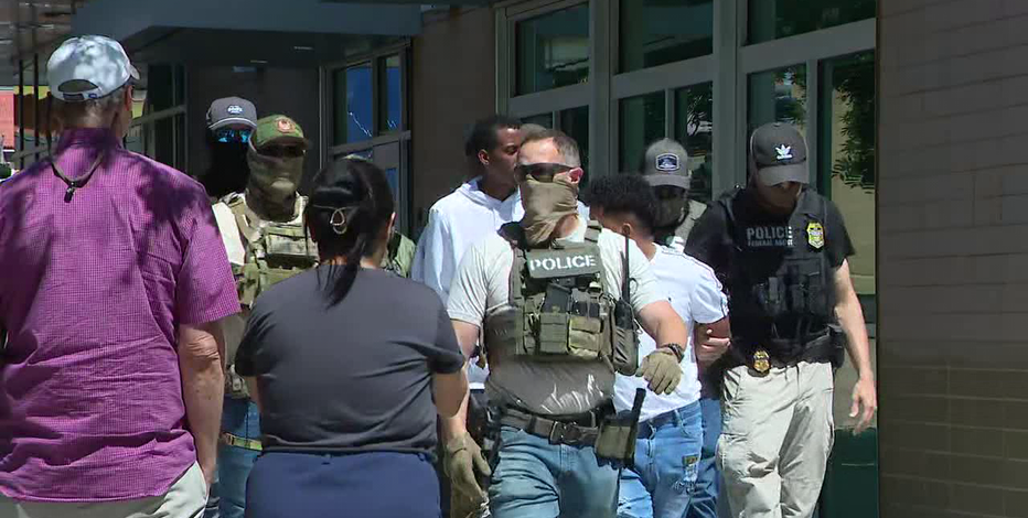 ICE agents take people into custody at downtown Phoenix courthouse
