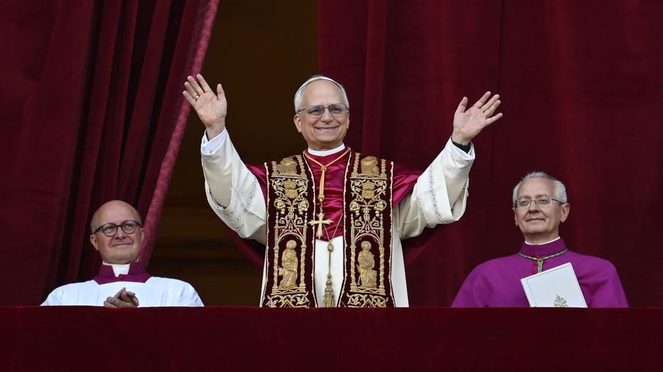 Robert Prevost, after he was elected as Pope Leo XIV. (Photo by Vatican Media via Vatican Pool/Getty Images)