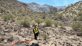 Crews working to contain brush fire burning on North Mountain