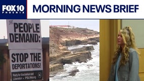 Anti-ICE protest in Phoenix; Arizona-bound plane crashes in California l Morning News Brief