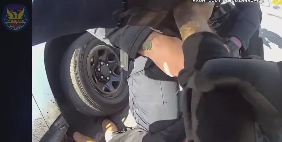 Police car hits suspect allegedly reaching for a gun after burglary