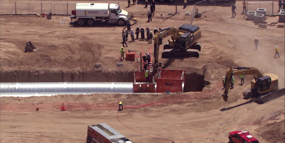 North Phoenix construction worker becomes trapped in deep trench