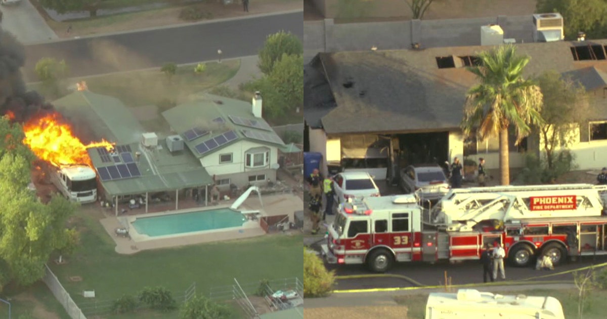 Phoenix firefighters battle 2 large house fires | FOX 10 Phoenix