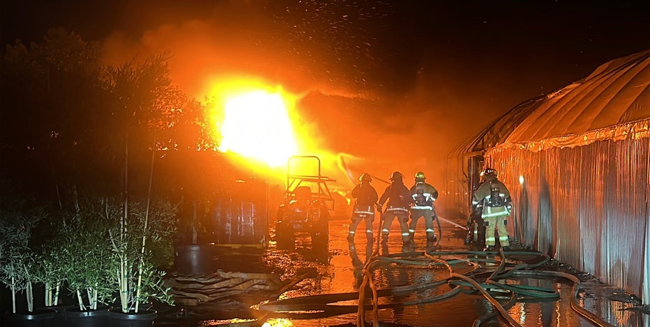 Fire breaks out at Phoenix plant nursery