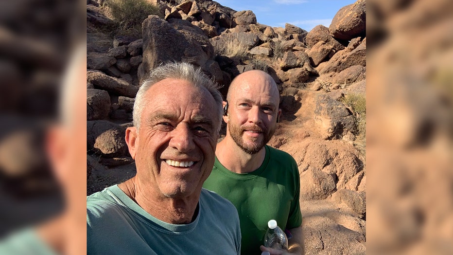 Robert F. Kennedy, Jr. (left) with a hiker in Phoenix on July 19, 2025 (Courtesy: Matt Larson)