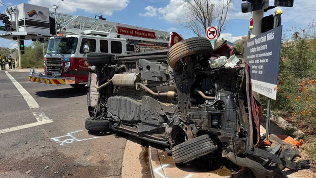3 hurt, 1 in critical condition after Fountain Hills crash