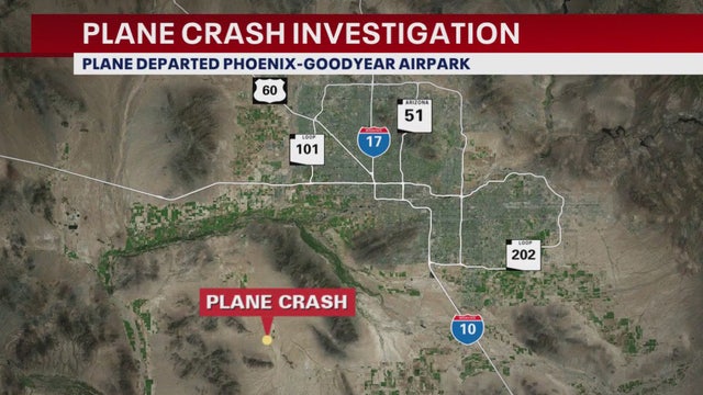 Wreckage from plane crash found near Goodyear