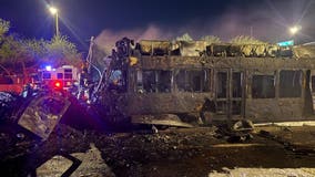 Fiery light rail, tractor trailer crash in Phoenix injures a person