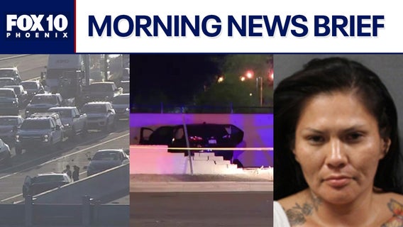 Driver slams into block wall after pursuit, crash causes delays on I-10 l Morning News Brief