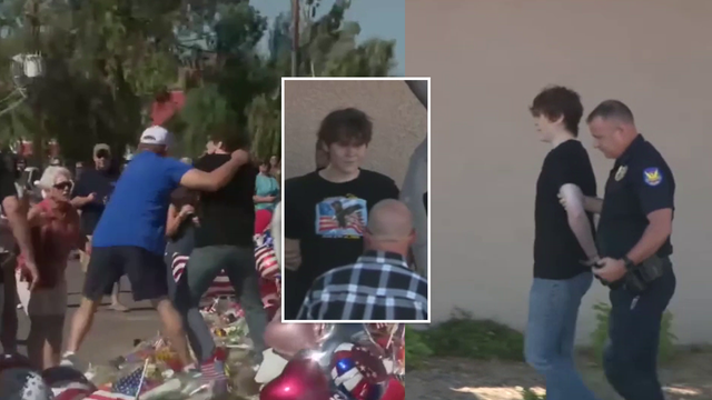 Charlie Kirk memorial at Turning Point USA HQ in Phoenix destroyed, suspect arrested