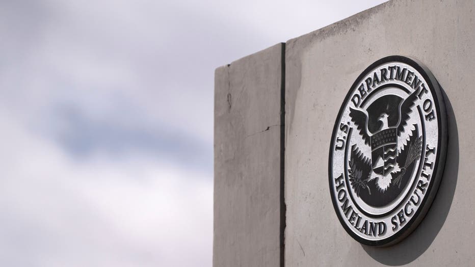 The seal of the US Department of Homeland Security (Rebecca Noble/Bloomberg via Getty Images)