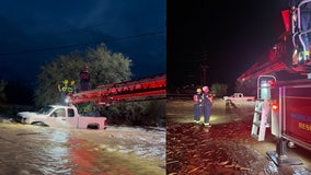 Multiple water rescues initiated in Buckeye, as heavy rain sweeps across Arizona