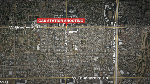 Man injured in Phoenix gas station shooting, suspect sought