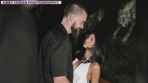 Couple embraces rainy northern Arizona wedding